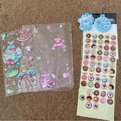 キーホルダー🩵シールset