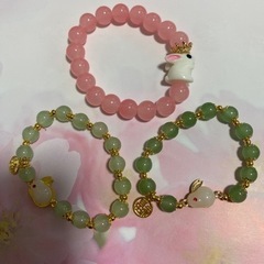 中国 うさぎの数珠ブレスレット 3点セット