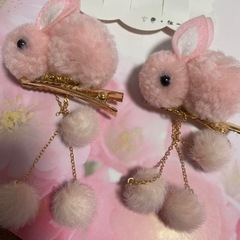 うさぎのヘアアクセサリーの画像