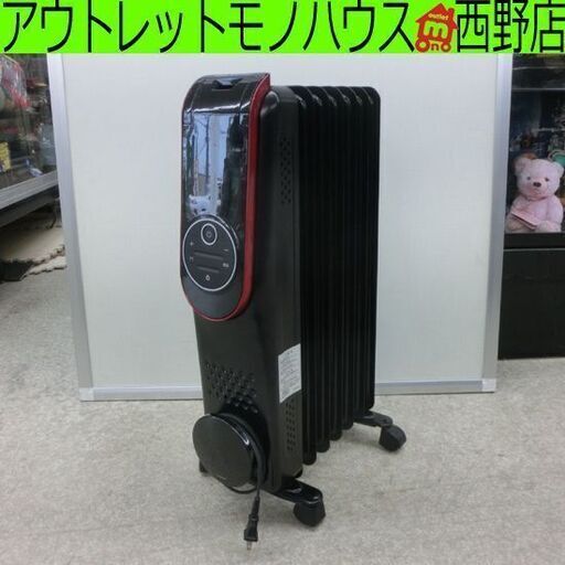 オイルヒーター 2016年製 KOM HC-A31A 暖房 黒×赤 キャスター付き 札幌 西野店