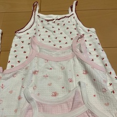 【サイズ90】ベビー 肌着 キャミソール型ロンパース 10枚セットの画像