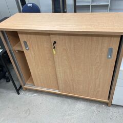 カウンターテーブル　No.9784　ナチュラルカラー　鍵付き　【...