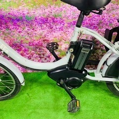 ❸5624子供乗せ電動アシスト自転車ブリヂストン20インチ良好バッテリーの画像