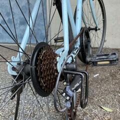 シマノ・クロスバイク　shimano sis equipped 　水色　7段変速　の画像