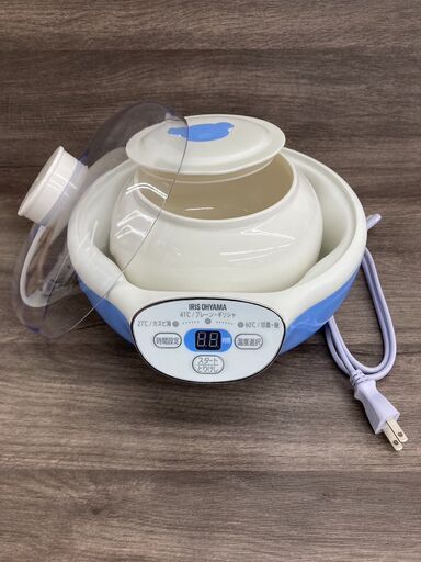 【REGASTOCK川崎店 アイリスオーヤマ ヨーグルトメーカー 容器付き 多機能 温度調節 タイマー付き ホワイト PYG-15P