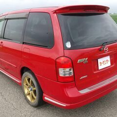 マツダ MPV スポーツ　4WD　走行3.4万km　H12年　車検なし　格安　1週間走行保障　赤　全国陸送OKの画像