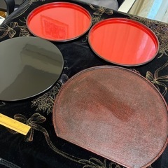 高級漆器　おぼん　3枚　一枚オマケの画像
