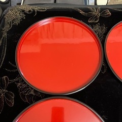 高級漆器　おぼん　3枚　一枚オマケの画像