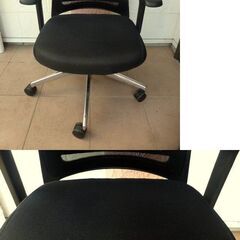 オフィスチェアNITORIニトリ　黒　昇降OK/無段階リクライニ...