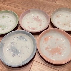 未使用◎宇野千代◎花ごろもカレー皿セットの画像