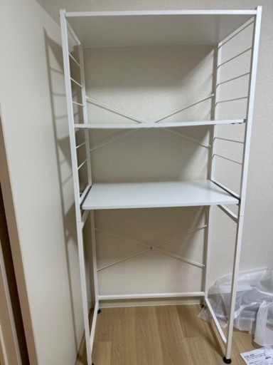 美品　キッチンラック スライド棚付 (幅82 WH)