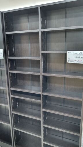 ★ジモティ割あり★  飾り棚 黒 H180×D16.5×W86 クリーニング済み TJ2100