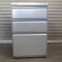 T413)BISLEY ビスレー キャビネット 引き出し デスクワゴン 3段 テレワーク 収納 オフィス