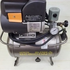 ベビコン　日立　0.2LE-8TB　オイルフリー　ベビコン　コンプレッサ　200V　タンク12L　HITACHI