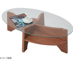 新品未使用　ダイニングテーブルAZUMAYA オーバルテーブル LE-454WAL　ダイニングテーブルの画像