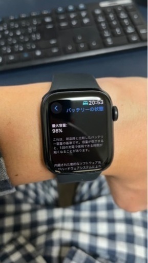 Apple Watch Series 8（GPSモデル）- 41mmミッドナイトアルミニウムケースとミッドナイトスポーツバンド
