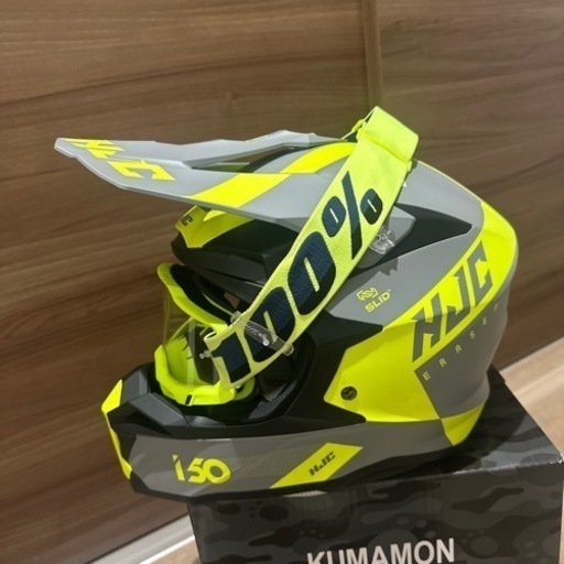 HJC オフロードヘルメット XL 100%ゴーグル付き