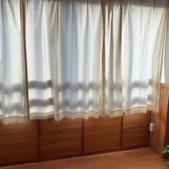 ナチュラル風　綿カーテン