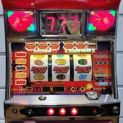 【パチスロ実機】岡崎産業★ジャックポット・トロピカルバージョン【コイン不要機付】希少台・レアの画像