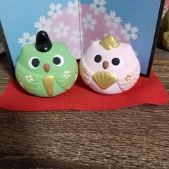 商談中、まとめ買いお値引きします。フクロウグッズ残りわずか。ひな...