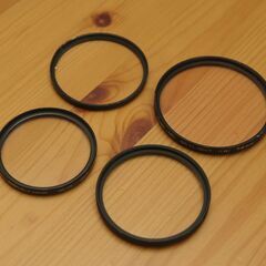 【無料】レンズフィルター４個セット　中古の画像