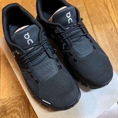 on cloud5 シューズ 人気のオールブラック 24.5cm