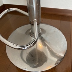 【カウンターチェア2脚セット】バーチェア　ブラック　シルバー　家具　中古品　の画像
