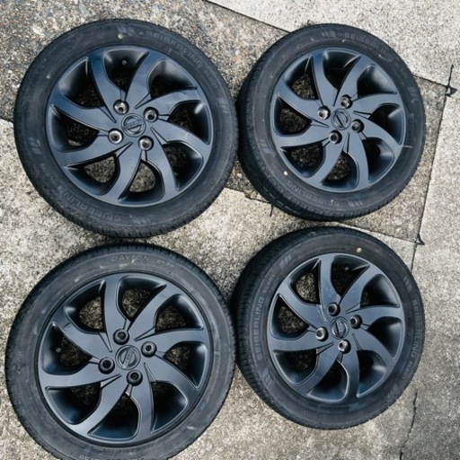 165/55R14 オールシーズン タイヤホイール パレット ルークス 165/55R14 ルークス/パレットsw純正タイヤホイール マットブラック