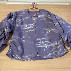 着物リメイク　絽ボレロ　薄紫　カーディガン　透け感のある涼しいの画像