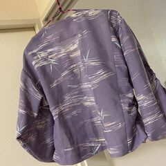 着物リメイク　絽ボレロ　薄紫　カーディガン　透け感のある涼しいの画像