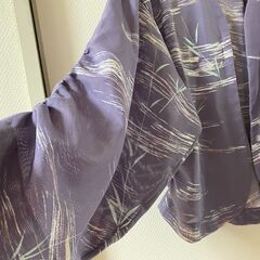 着物リメイク　絽ボレロ　薄紫　カーディガン　透け感のある涼しいの画像