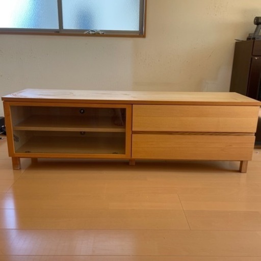 テレビ台　収納家具　天然木化粧繊維板