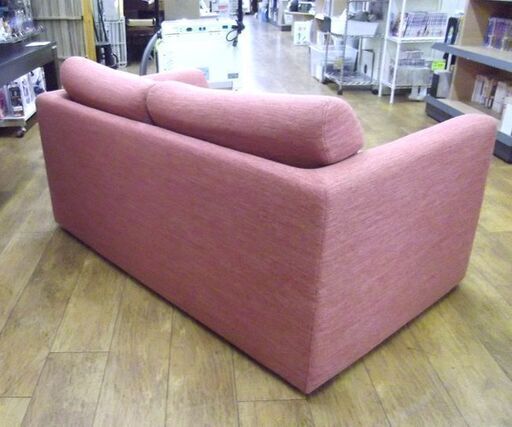 2人掛け ファブリック ピンク系色 幅141cm  2Pソファ 長椅子 ソファー 家具 布製 札幌 厚別店