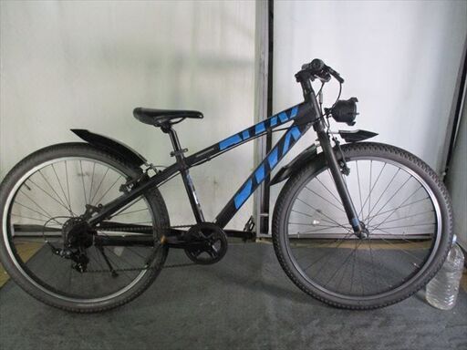 Ｄ48★13800円★整備済み 中古子供自転車ブリジストン　ジュニアマウンテン【26インチ 　黒　アルミフレーム】