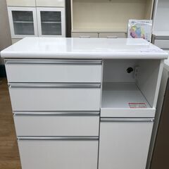 ★ジモティ割あり★ 古賀家具 カウンター 白 H100×W90×D48 クリーニング済み KJ3127