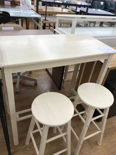 ★ジモティ割あり★  デスクセット クリーム色 H87×W90×D45 クリーニング済み KJ3128