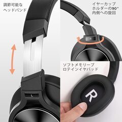 ヘッドホンノイズキャンセリング ワイヤレス Bluetooth ブルートゥースヘッドフォン 40時間 ワイヤレスイヤホン マイク付きの画像