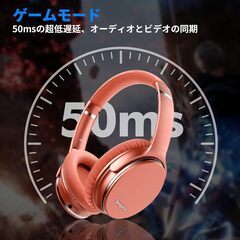 ヘッドホンノイズキャンセリング ワイヤレス Bluetooth ブルートゥースヘッドフォン 40時間 ワイヤレスイヤホン マイク付き　NC35の画像