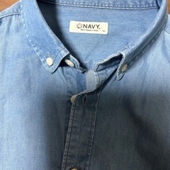ほぼ未使用　NAVY  ボタンダウンシャツ　Mサイズの画像