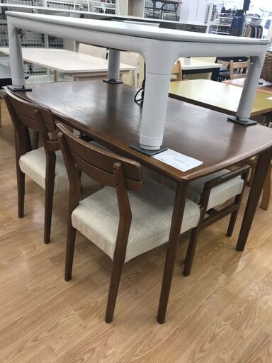 ★ジモティ割あり★ ニトリ ダイニングセット 茶色 H70×W133×D80 クリーニング済み KJ3136