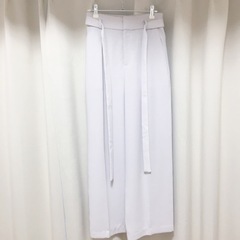 UNIQLO ユニクロ ワイドパンツ　Mサイズ　ライトグレー