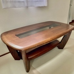 天然木ローテーブル　座卓の画像