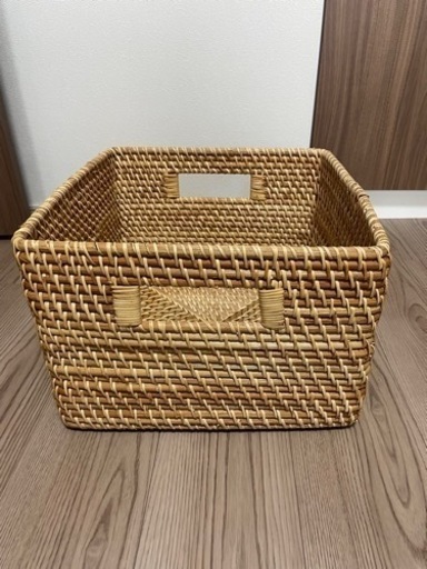 【無印良品】重なるラタン角型バスケット・大
