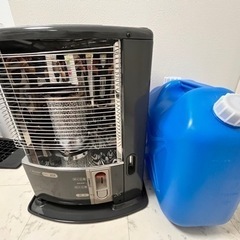 石油ストーブとポリタンク、灯油セット　現状品　