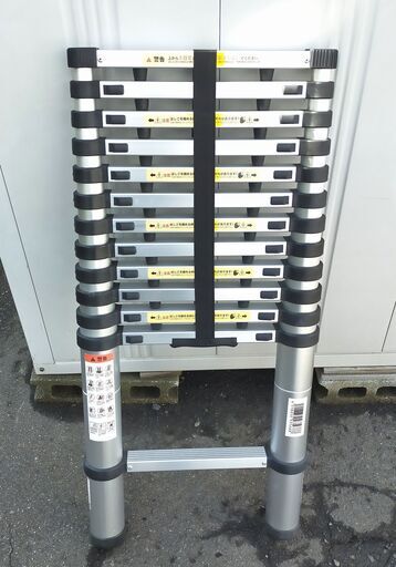 【10】伸縮はしご 全長約3m80cm 耐荷重150kg 仕舞寸法 幅49x奥行き9x高さ102cm 持ち運び 梯子 ハシゴ