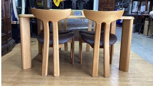 J39　美品　飛騨の家具　白川　shirakawa　ダイニング５点セット