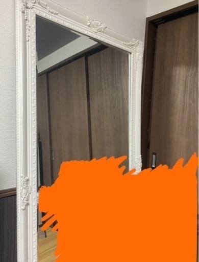アンティーク鏡・ホワイト【お値下げしました！】