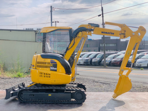 コマツ　ミニユンボ　PC30UU-3 油圧ショベル　ゴムキャタ　倍速付き　2312時間 　3tクラス　全国陸送可能 下取りOK