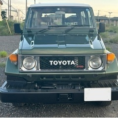 ランクル 70　BJ74　ディーゼル車　5MT　オールペイント済み　仕上げ　ウインチ付き　車検付き　ツートンカラー　乗って帰れるの画像