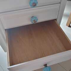 サイドテーブル (キャスター付きワゴン、袖引き出し)の画像